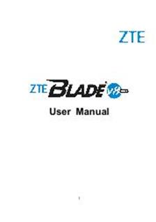 ZTE Blade V8 manual. Smartphone Instructions.